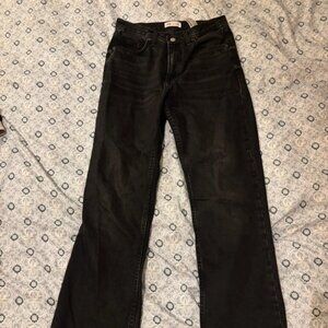 black zara straight leg jeans